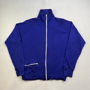 Vintage Collegiate Pacific Track Jacket Womens Medium Navy Blue Full Zip Jogger